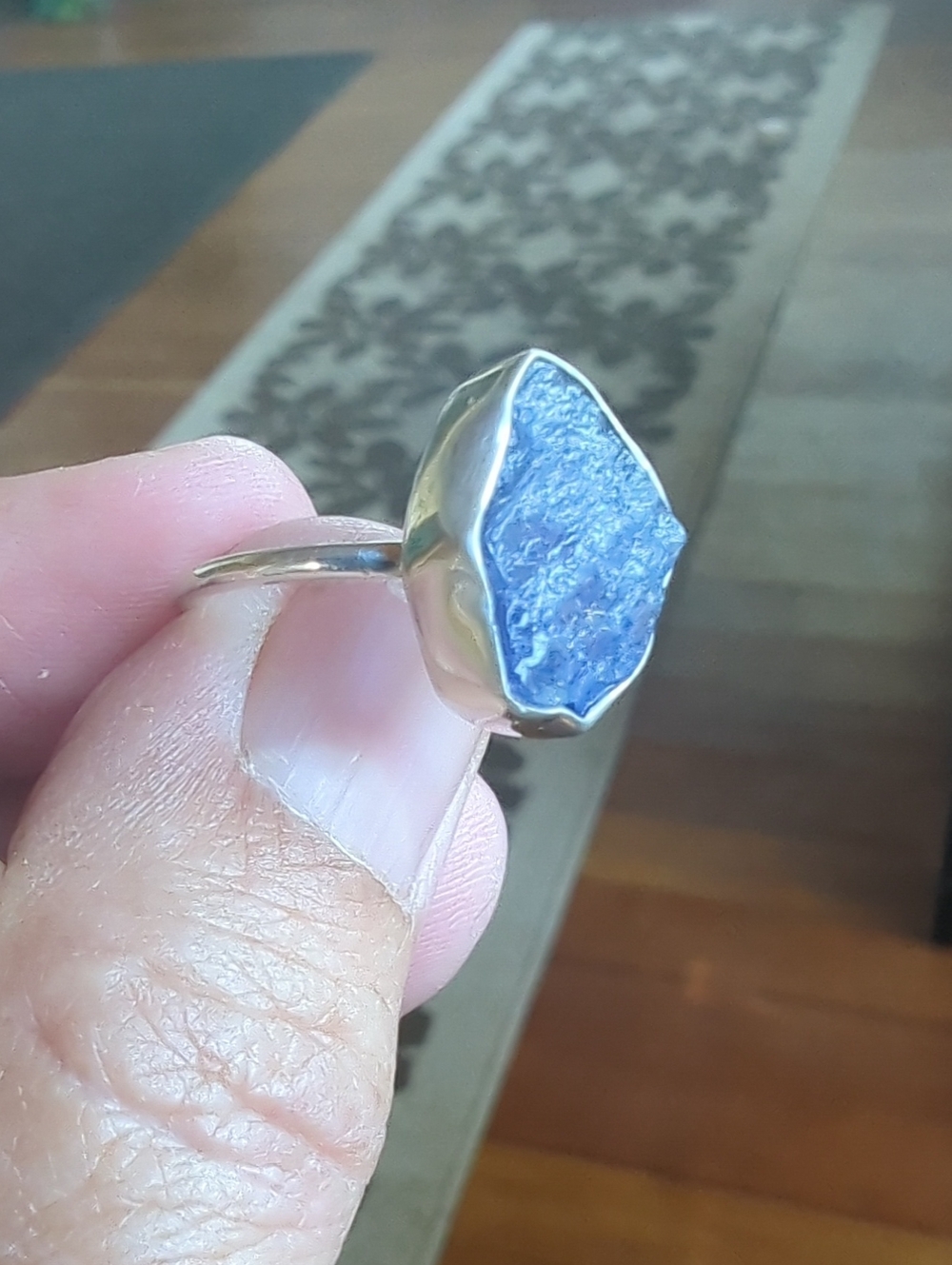 Raw Tanzanite Stone 925 Sterling Silver Ring - 5.75 - Picture 7 of 12